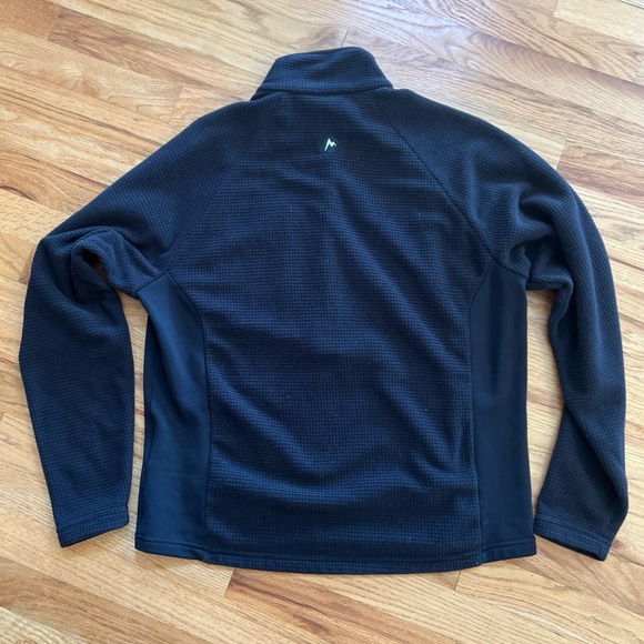 MARMOT Black 1/2 Zip Long Sleeve Fleece Pullover, Size Large - Picture 5 of 9